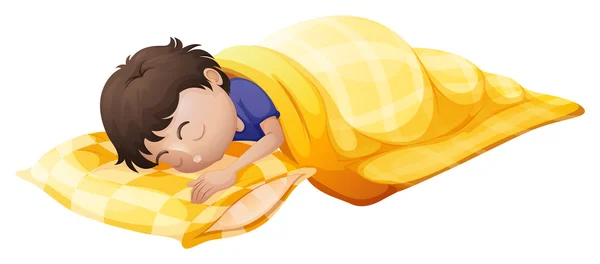 A young man sleeping soundly — Stock Vector