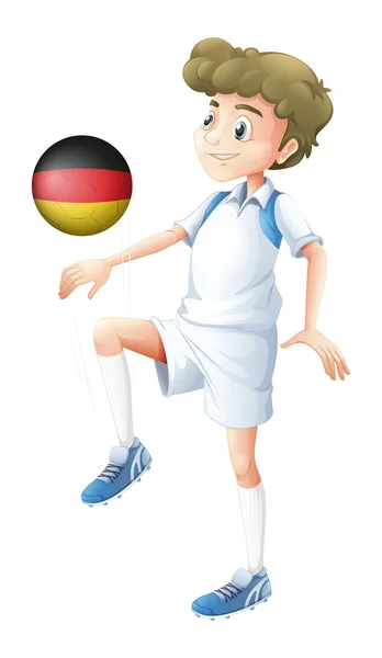 Un jugador de fútbol de Alemania — Vector de stock