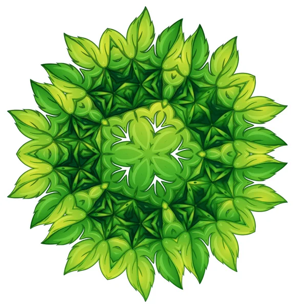 Green leafy border design — Stock Vector