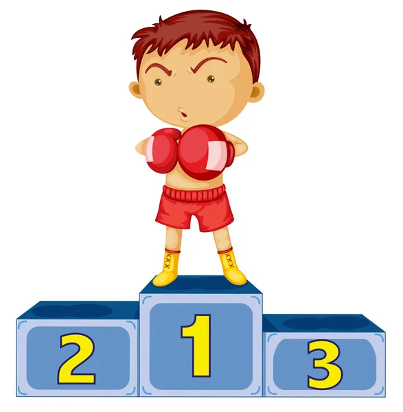 A boxing champion — Stock Vector