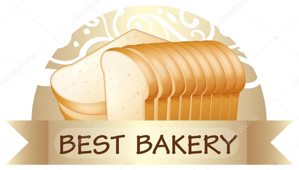 A bread with a best bakery label