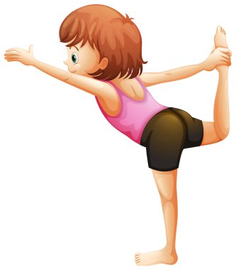 Yoga yaparken bir genç