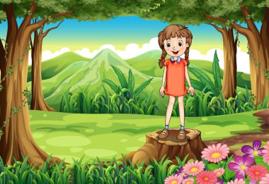 uzun boylu bir çocuk ile bir güdük