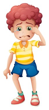 молодий чоловік плаче