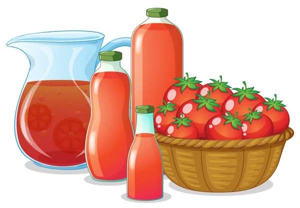 Tomatoes and its uses — Stock Vector