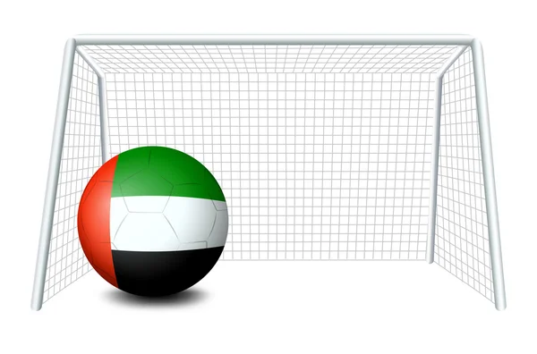 Een voetbal met de vlag van Verenigde Arabische Emiraten — Stockvector