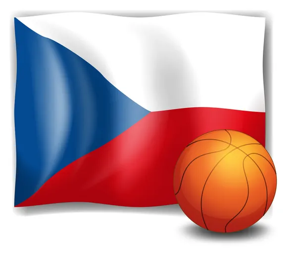 The flag of CzechRepublic and a ball — Stock Vector