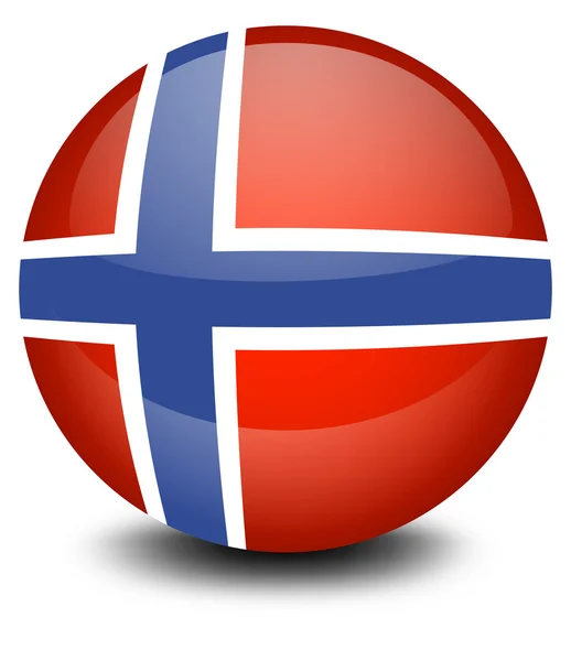 A soccer ball with the flag of Norway — Stock Vector