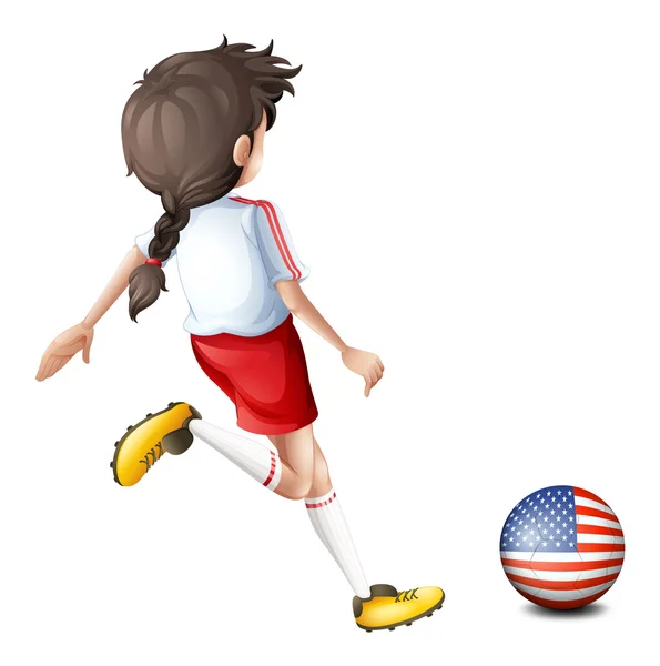 Une footballeuse des États-Unis — Image vectorielle