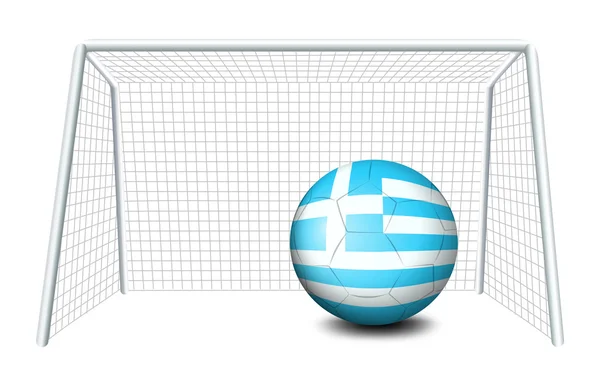 Ein Ball mit der griechischen Flagge — Stockvektor