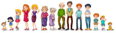 A big extended family clipart