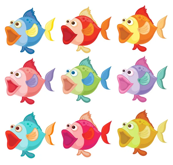 Peixes coloridos —  Vetores de Stock