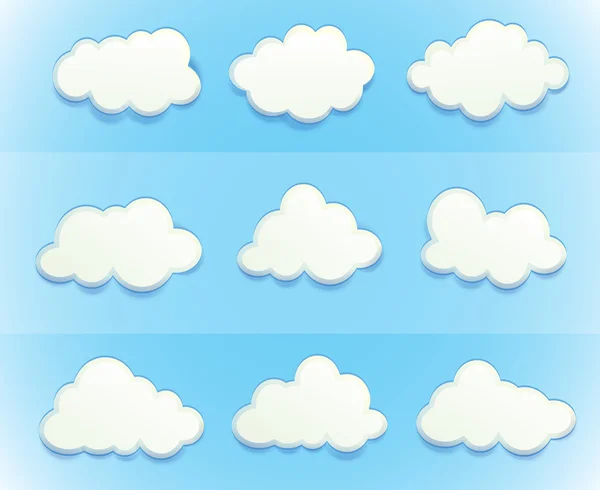 Nubes en el cielo — Vector de stock