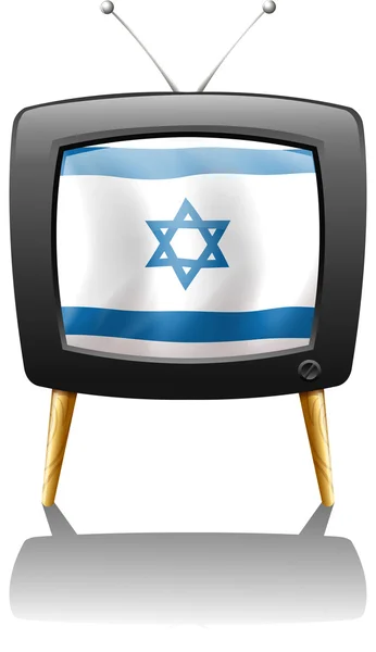 A TV with the flag of Israel — Stock Vector