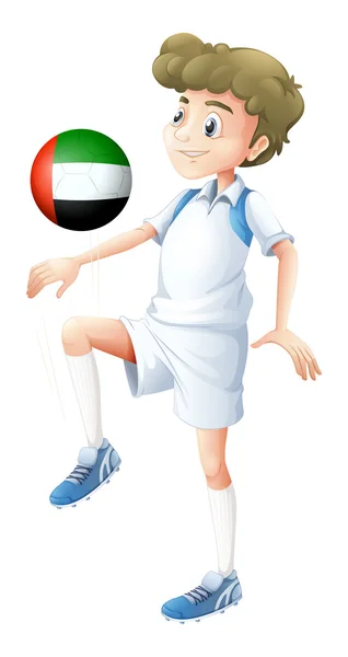 A soccer player from the UAE — Stock Vector