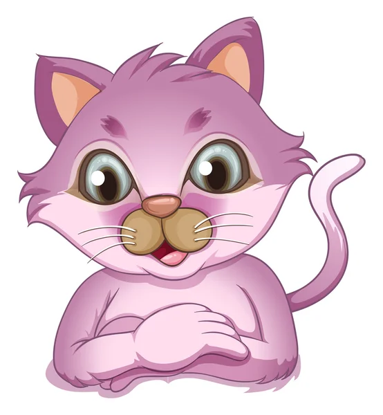 An adorable purple cat — Stock Vector