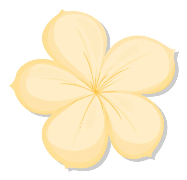 Ένα κίτρινο λουλούδι με πέντε πέταλα — Διανυσματικό Αρχείο