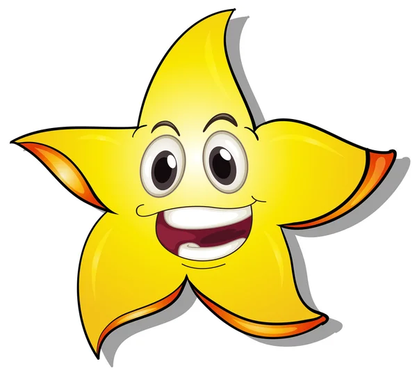 Una estrella sonriente — Vector de stock