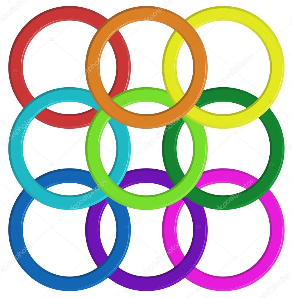 Colorful ring pattern