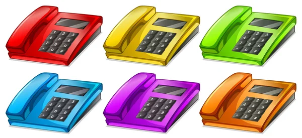 Kleurrijke telefoons — Stockvector