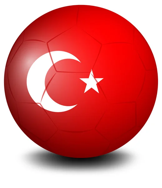 Uma bola de futebol da Turquia — Vetor de Stock