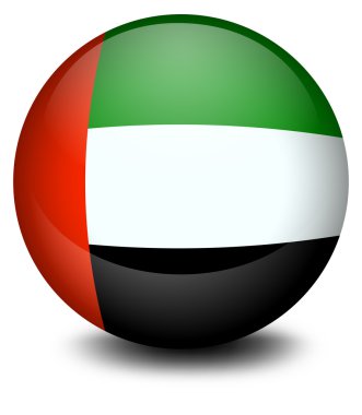 Birleşik Arap Emirlikleri bayrağı ile topu