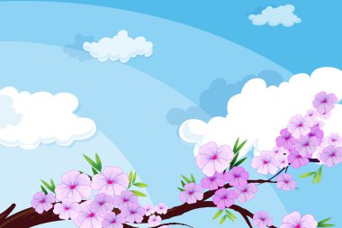 güzel gökyüzü bulutlu görünümünü