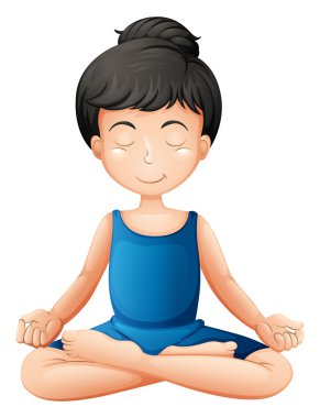Yoga yaparken bir kız