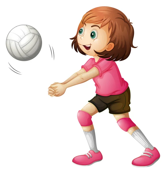 A young volleyball player — Stock Vector