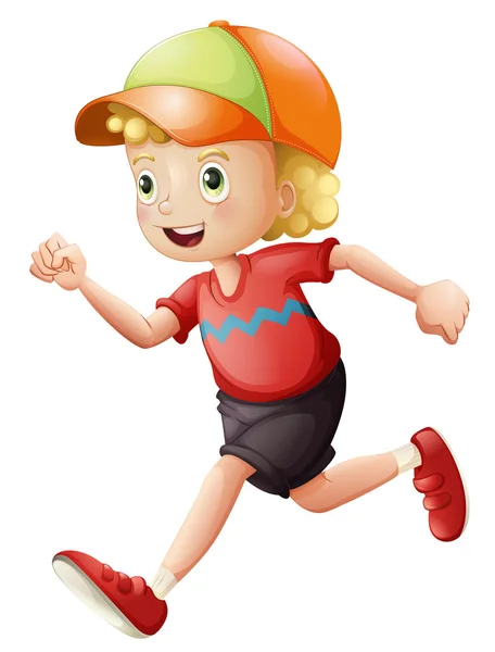 A young kid running — Stock Vector