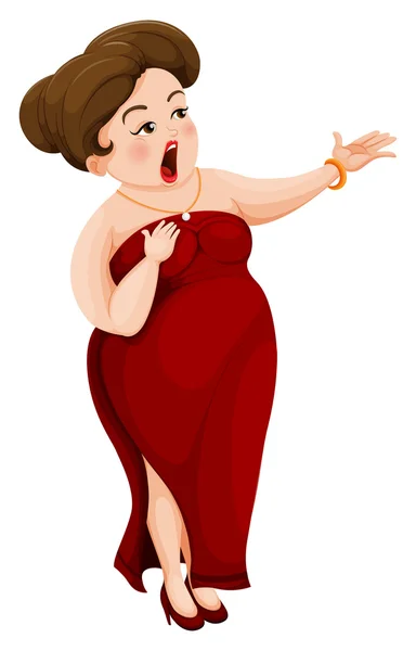 Fat lady cartoon Vector Art Stock Images | Depositphotos