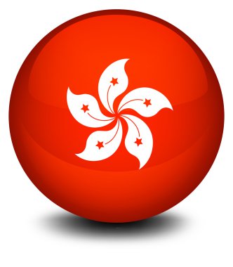 Hong Kong bayrağı ile topu