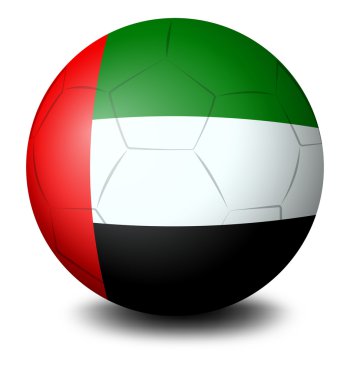 Birleşik Arap Emirlikleri bayrağı ile topu