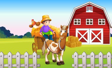 Çiftlikte bir çocuk