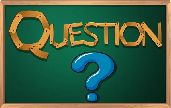 A blackboard with a question mark — Stock Vector