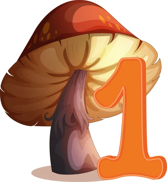 One mushroom — Stock Vector