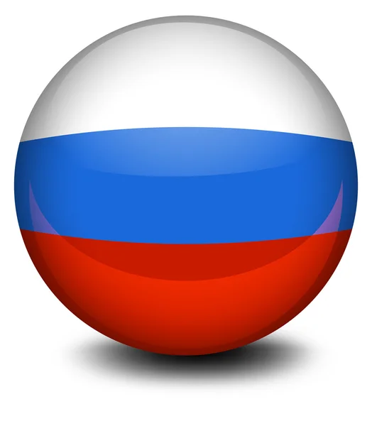 Ein Ball mit der russischen Flagge — Stockvektor