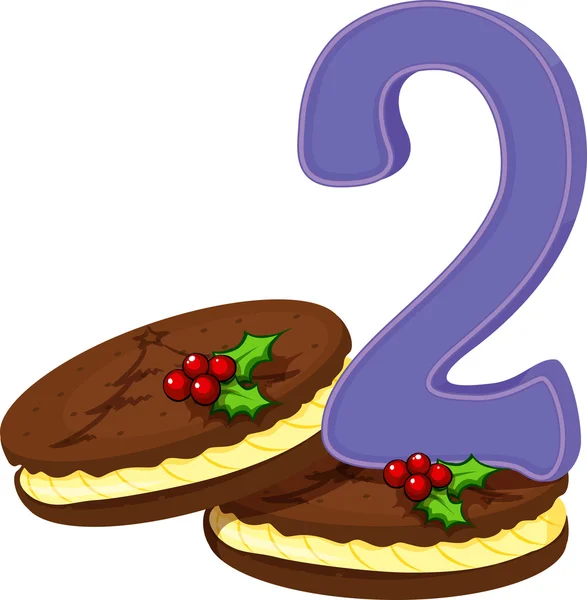 Two christmas cookies — Stock Vector