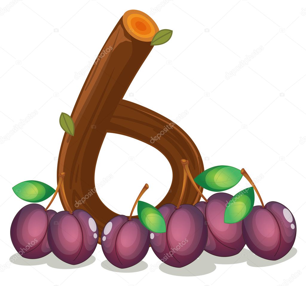 Six violet colored fruits