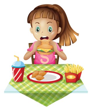 Aç bir çocuk yemek