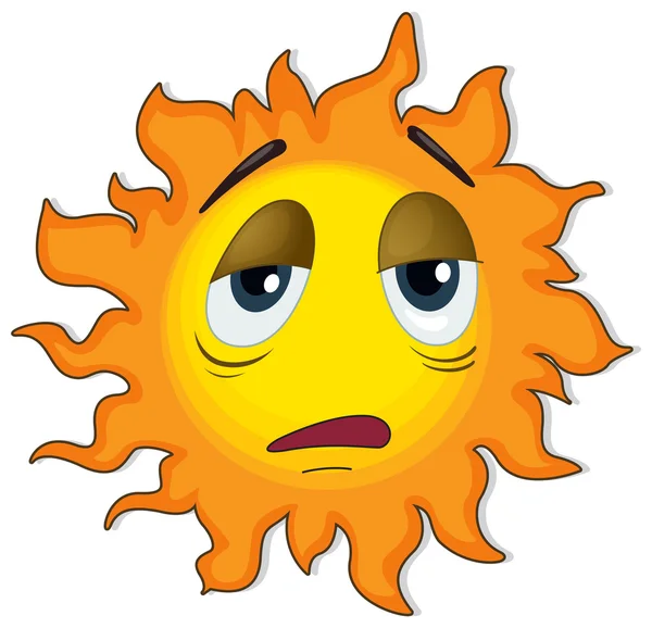 Un soleil fatigué — Image vectorielle