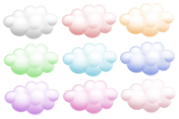 Nuvens coloridas —  Vetores de Stock