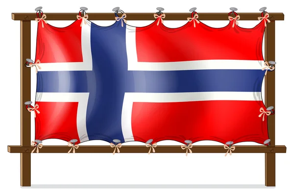 挪威旗帜的框架 — 图库矢量图片