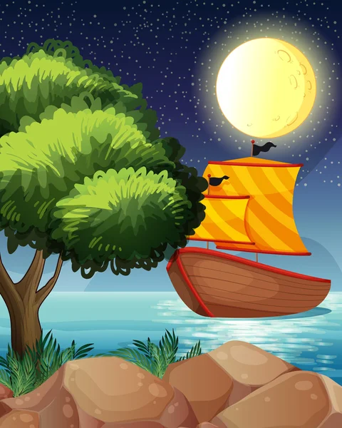 木の船 — ストックベクタ