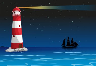 okyanusun ortasında bir deniz feneri