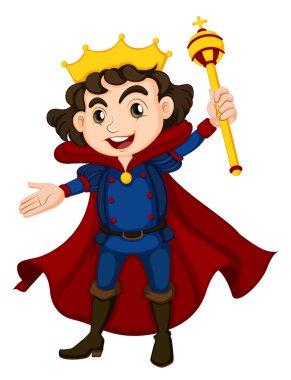 A smiling young prince clipart