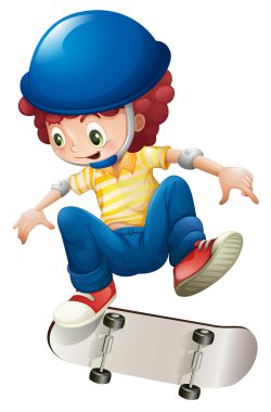 enerjik bir genç çocuk kaykay