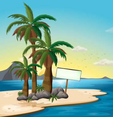 plajda boş bir tabela