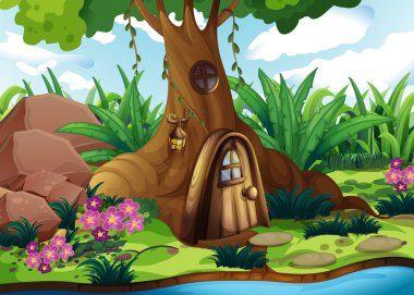 bir treehouse orman