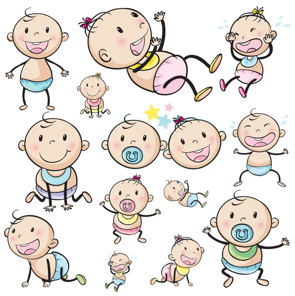 A group of babies — Stock Vector